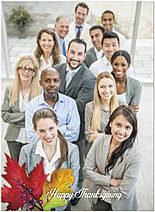 Select a verse or write your own. Colorful Leaf Photo Card D1485U-4B